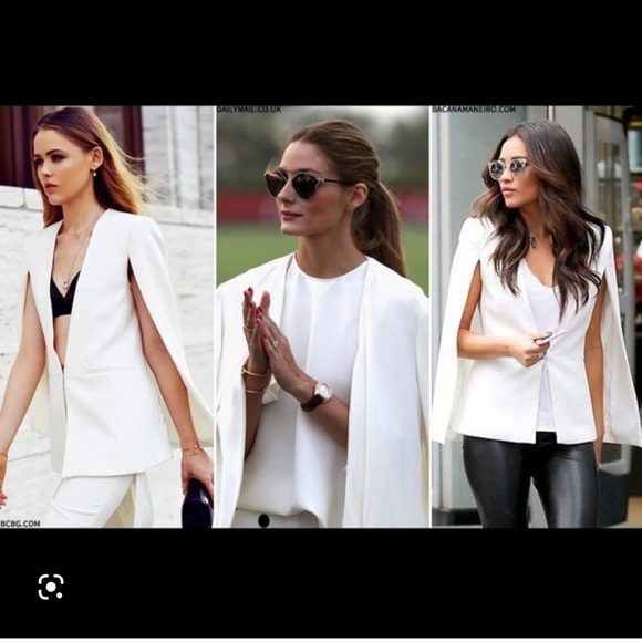 Actualizar 52+ images zara white blazer cape Viaterra.mx